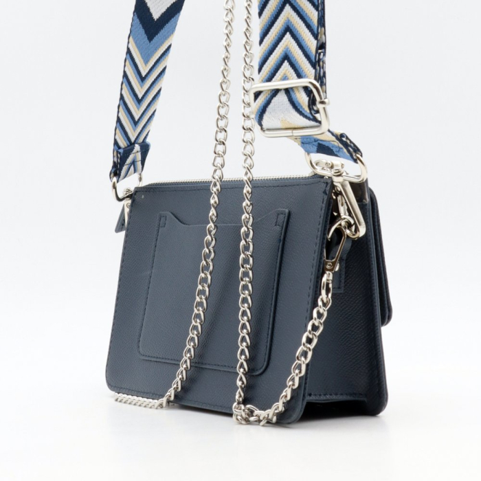 Sac à bandoulière large fantaisie Flora&Co 0926009 bleu foncé