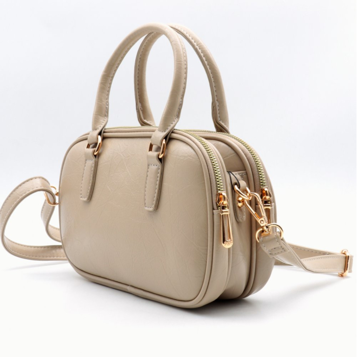Sac à main Flora&Co simili-cuir embossé0926014 naturel/beige