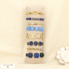 Ensemble 8 bracelets acier résine nuance bleu foncé 0226142 bleu foncé