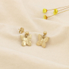 Boucles d’oreilles acier inoxydable papillon 0326137 doré
