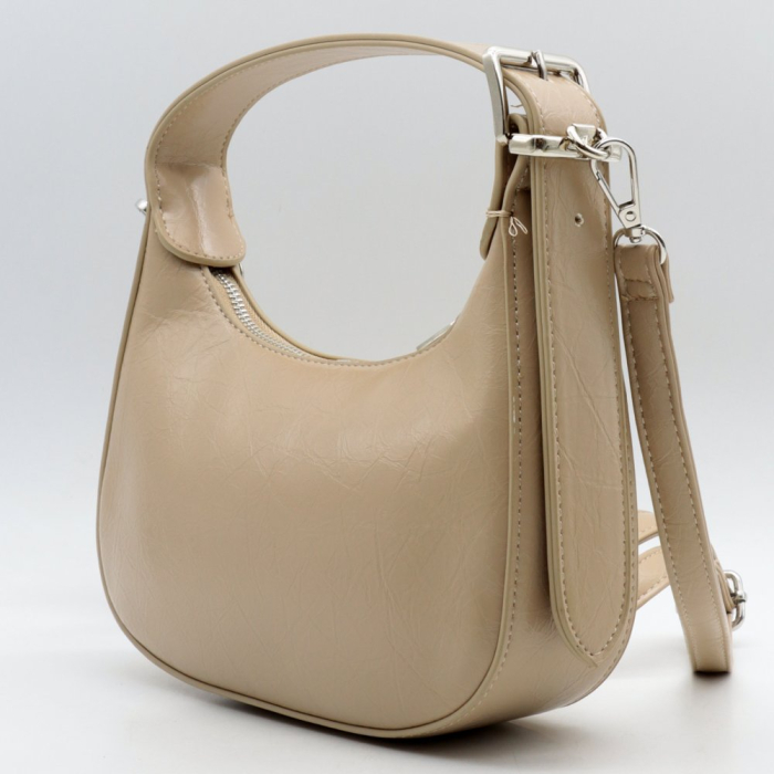 Sac à main Flora&Co simili-cuir effet embossé clous 0926027 naturel/beige