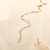 Collier acier inox strass émail chapelet trèfle 0126147 multi