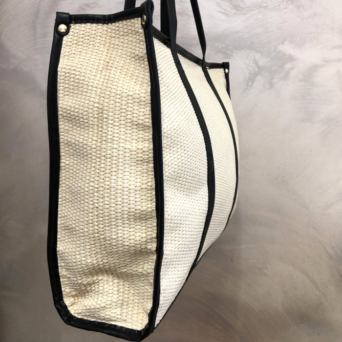 Cabas femme synthétique tressé 0926019 noir