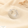 Bague ouverte acier inoxydable ajouré sculptural 0426038 argenté