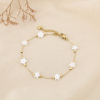 Bracelet étoiles acier inoxydable nacre 0226097 blanc