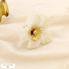 Bague oversize ajustable acier résine marbré fleur 0426055 naturel/beige
