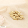 Broche épingle acier inoxydable banc de poissons 0526003 doré