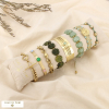 Ensemble 8 bracelets acier inoxydable nuance vert 0226127 vert foncé