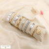 Ensemble 8 bracelets acier assortiment doré argenté 0226146 doré/argenté