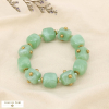 Bracelet élastique acier tube résine marbrée cristal 0226104 vert