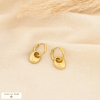Boucles d’oreilles créoles acier inox minimaliste 0326011 doré