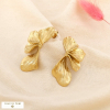 Boucles d’oreilles acier inoxydable pétales 0326118 doré