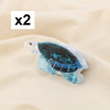 2 Pinces griffes cheveux tortue résine effet écaille 0626045 bleu foncé
