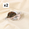 2 Pinces griffes cheveux tortue résine effet écaille 0626044 marron