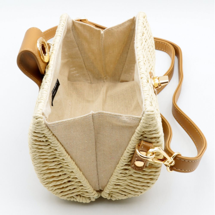 Sac clutch femme Flora&Co raphia 0926042 écru