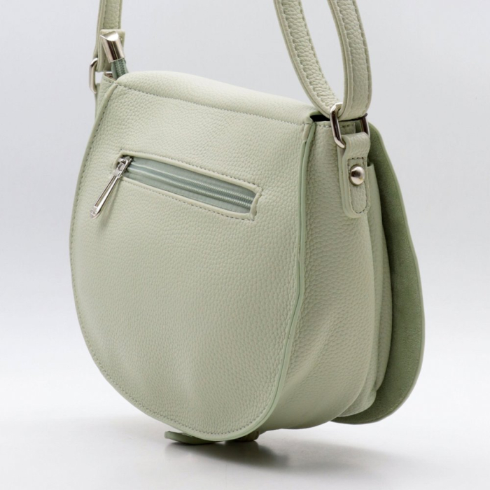 Sac à bandoulière Flora&Co simili-cuir grainé 0925522 menthe