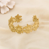 Bracelet jonc ouvert marguerite acier inoxydable 0226076 doré