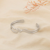 Bracelet jonc acier inoxydable ajouré organique 0226077 argenté