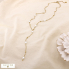 Collier forme Y acier inoxydable perle acrylique 0126153 doré