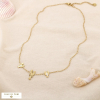 Collier marin homard acier inoxydable nacre 0126158 doré