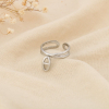 Bague ouverte acier inox breloque maille marine 0426085 argenté