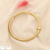 Bracelet jonc acier inoxydable intemporel boule 0226120 doré