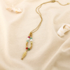 Collier poisson acier inoxydable pierre perle 0126193 multi