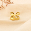 Bague ouverte acier design entrelacé contemporain 0426088 doré