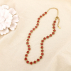 Collier acier inoxydable acrylique fleurs colorées 0126210 rouge
