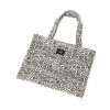 Sac cabas Tote bag épais coton motif léopard/pois 0926047 gris foncé