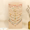 Ensemble 12 colliers acier pierre cristal perle 0126217 multi