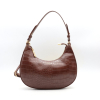 Sac demi-lune porté épaule Flora&Co simili-cuir croco 0926513 marron