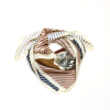 Carré satin graphique animalier rose polyester 0726544 taupe