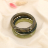Lot de 3 bracelets résine jonc motifs python 0226506 vert kaki