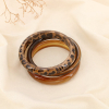 Lot de 3 bracelets résine jonc motifs léopard 0226507 marron
