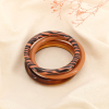 Lot de 3 bracelets résine jonc motifs zèbre 0226508 cognac