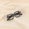 Broche épingle lunettes carrées rétro résine métal 0526501 noir