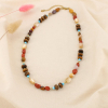 Collier acier pierres nacre nuances multicolores 0126572 multi