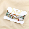 Ensemble 4 bracelets vert acier pierre perle nacre 0226565 vert foncé