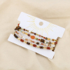 Ensemble 4 bracelets marron acier pierre perle nacre 0226564 marron