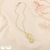 Collier acier inox pendentif entrelacé graphique 0126500 doré