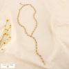 Collier forme Y acier inoxydable maille entrelacée 0126523 doré