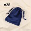 Lot de 25 pochons en velours pour bijoux 11.5x15cm 0626518 bleu foncé