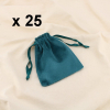 Lot de 25 pochons en velours pour bijoux 9.5x11.5cm 0626519 vert foncé