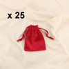 Lot de 25 pochons en velours pour bijoux 7x9cm 0626520 rouge