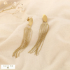 Boucles d'oreilles pendantes acier Franges chaînes 0326579 doré