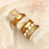 Ensemble 8 bracelets acier résine nuance taupe 0226246 taupe