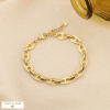 Bracelet acier inoxydable maille marine 0226581 doré