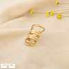Bague d'oreille Ear cuffs acier multirangs spirale 0326568 doré