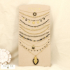 Ensemble 10 colliers acier bohème nature nuance noir 0126608 noir
